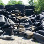 Thick scrap tire bladders